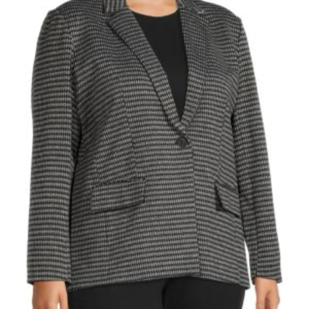 NEW TRUTH BY REPUBLIC‎ Plus Houndstooth Blazer